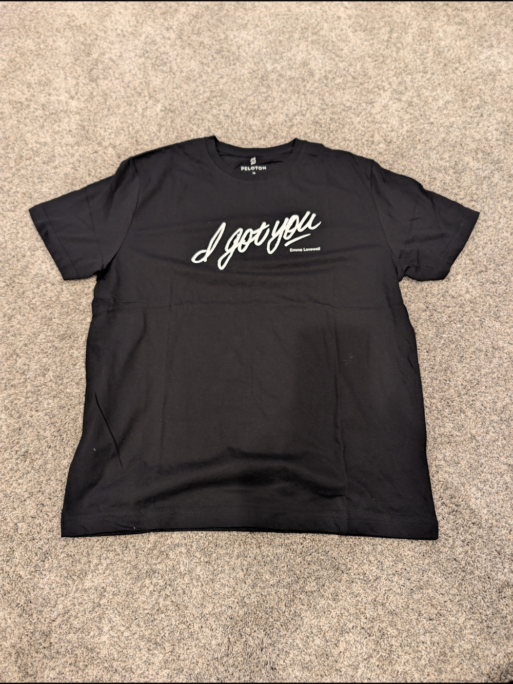 Peloton Emma Lovewell "I Got You" Black Graphic Tee Size M